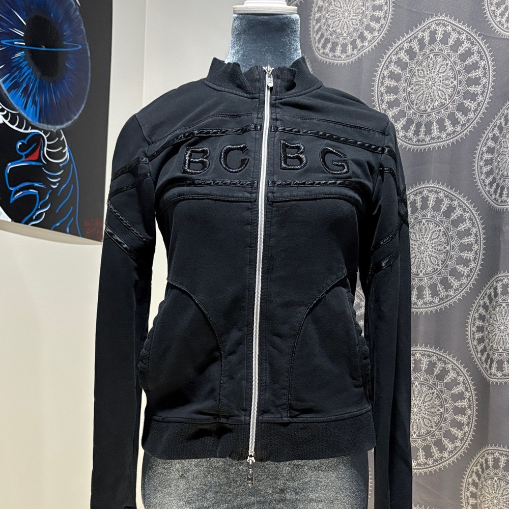 BCBG Women's Black Bomber Jacket